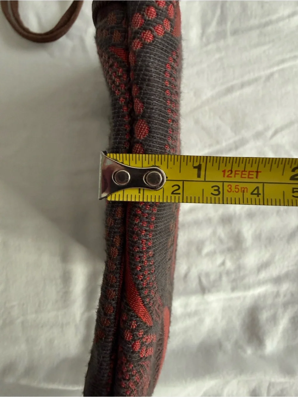 Maruca Sparrow Crossbody Bag Purse Made In Boulder, CO Red Black Swirl Pockets